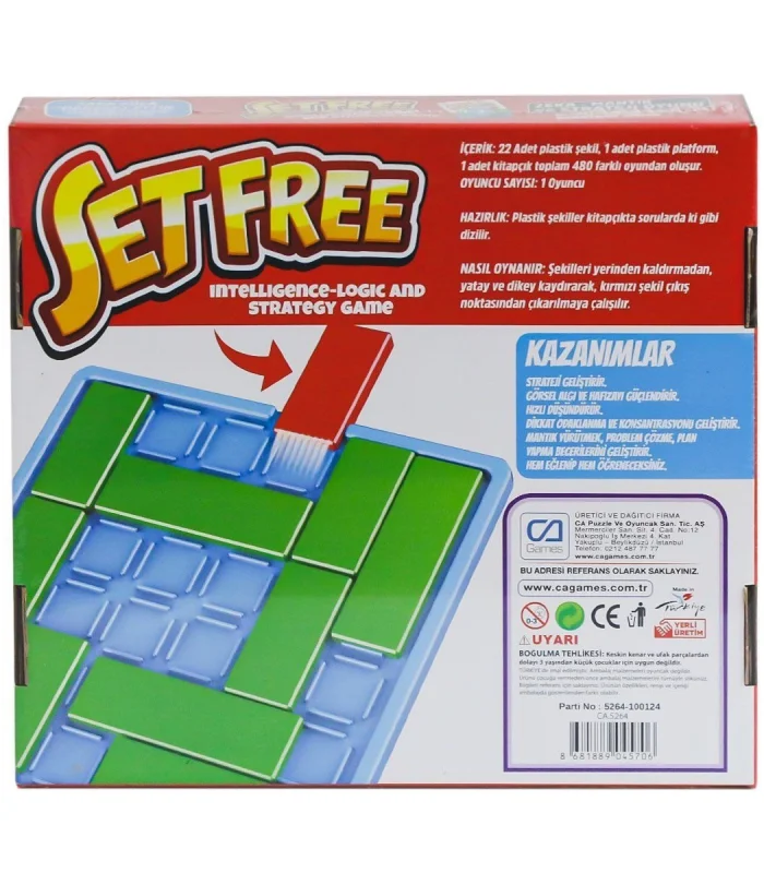 620 CAPLS-5264 Setfree Zeka, Mantık ve Strateji Oyunu -CaGames