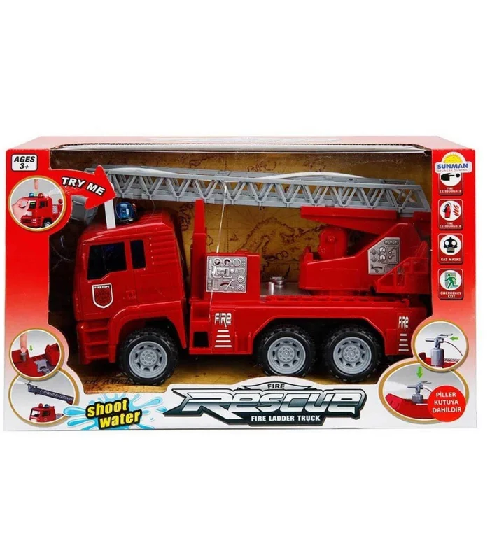 66110 Maxx Wheels Sesli ve Işıklı Su Fışkırtan İtfaiye Aracı 24 cm