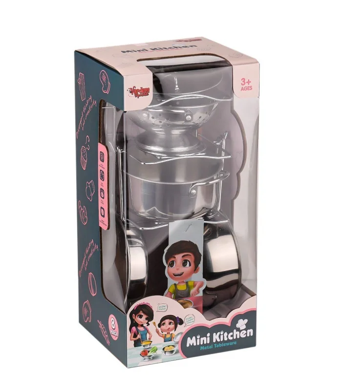 683G-2 Çelik Tencere tava Seti 7 Parça -Vardem Oyuncak