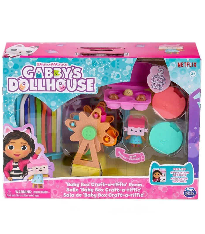 69300 Gabbys Dollhouse Baby Box Cat Craft-a-Riffic Room Gabby Kedi Riffic Odası