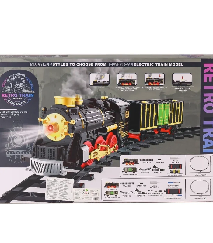 699-69A Sesli Işıklı Şarjlı Dumanlı Tren Seti -Karsan Oyuncak