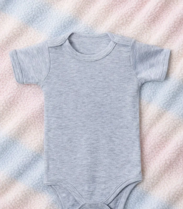 Çocuk Body Zıbın 5li Set Büyük Beden %100 Pamuk Alttan Çıtçıtlı Kısa Kol 2-12 Yaş Bebek Body Gri