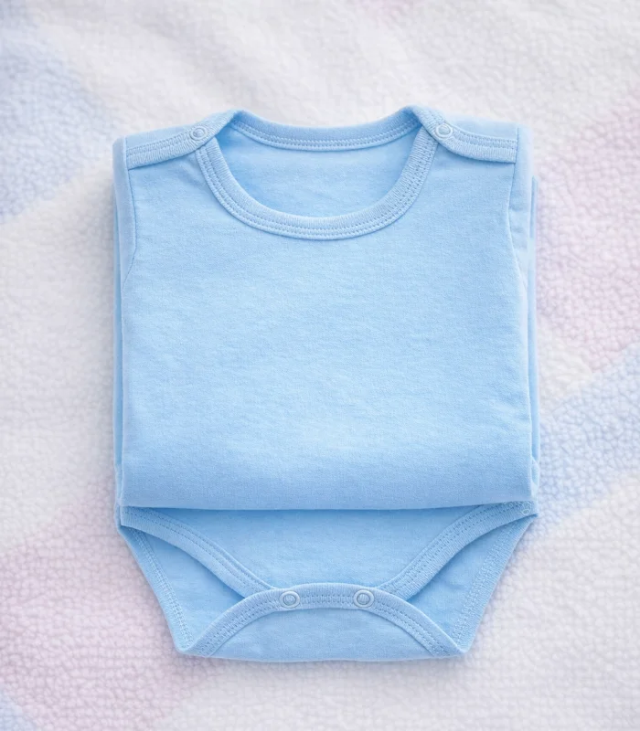 Çocuk Body Zıbın 5li Set Büyük Beden %100 Pamuk Alttan Çıtçıtlı Kısa Kol 2-12 Yaş Bebek Body Mavi