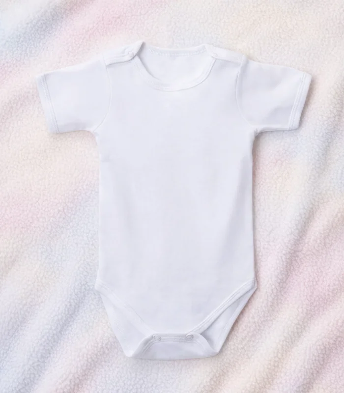 Çocuk Body Zıbın 5li Set Büyük Beden %100 Pamuk Alttan Çıtçıtlı Kısa Kol 2-12 Yaş Bebek Body Beyaz