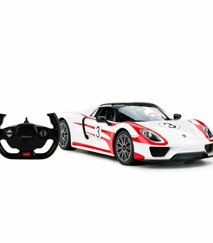70710 1:14 Uzaktan Kumandalı Porsche 918 Spyder Weissach Işıklı Araba 32 cm