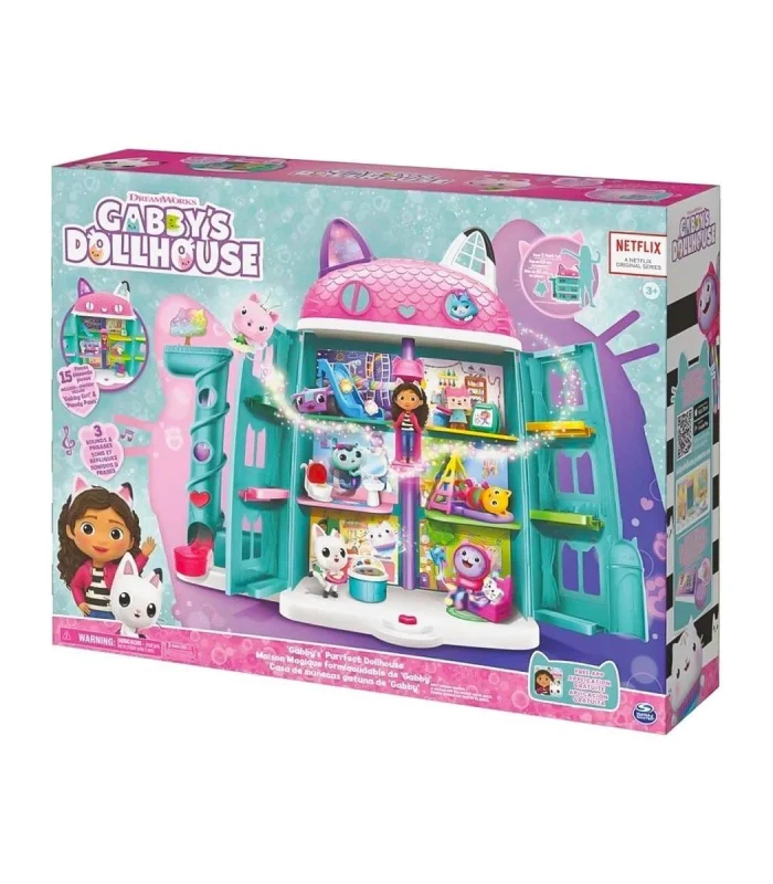 70742 Gabbys Dollhouse Festival Evi Eğlenceli Müzikli Oyun Seti 63 cm -Spinmaster