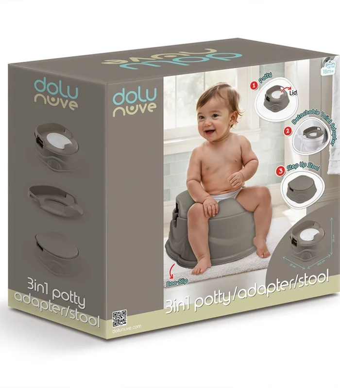 7184 Lazımlık Adaptör Basamak Stone Gray -Dolu Oyuncak