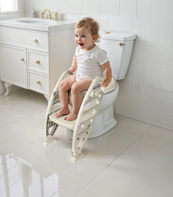 7241 Kaymaz Ayarlı Merdiven Klozet Adaptörü Relax Bej -Dolu Oyuncak