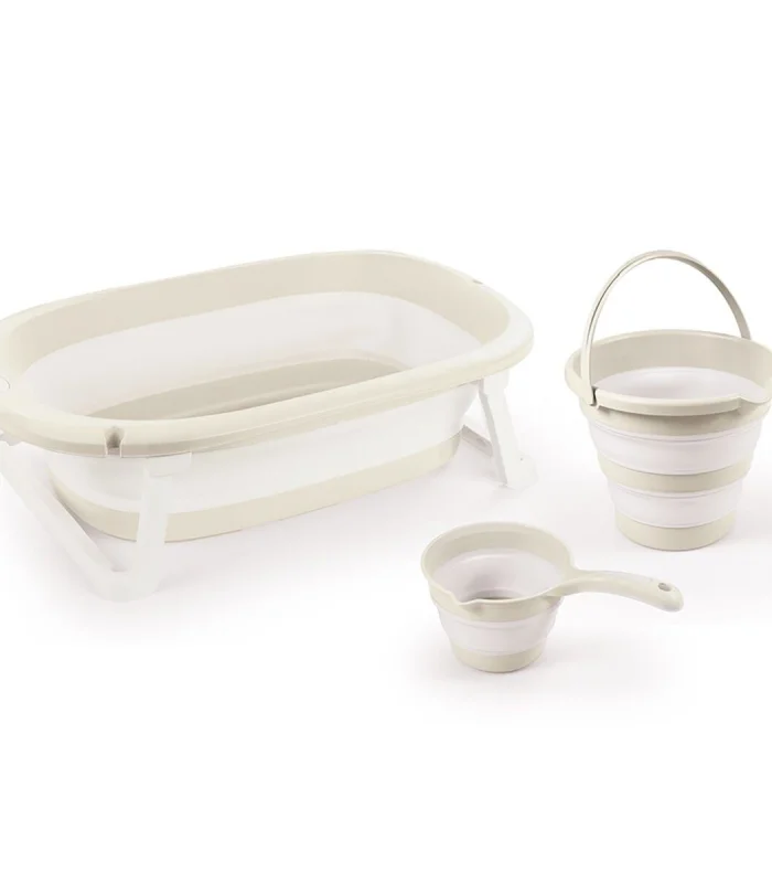 7271 Katlanabilir Banyo Seti 3lü Bej