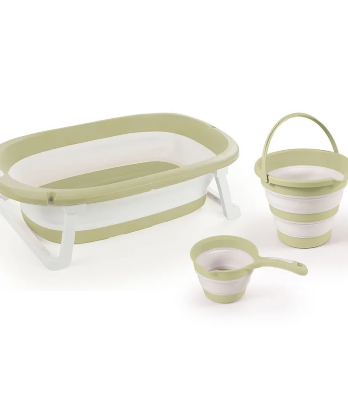 7272 Katlanabilir 3lü Bebek Banyo Seti  Eco -Yeşil