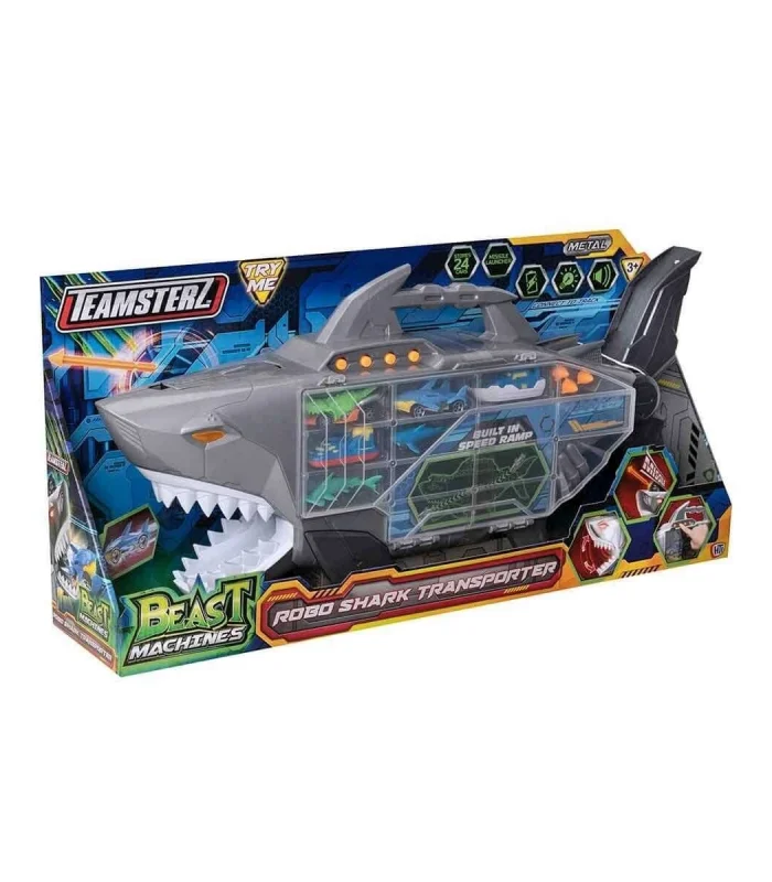 74461 Teamsterz Beast Machines Robo Shark Çantalı Transporter -Sunman