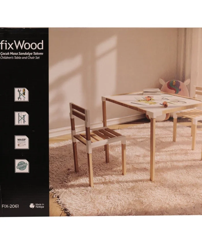 7719 FİX WOOD ÇOCUK MASA SANDALYE TAKIMI
