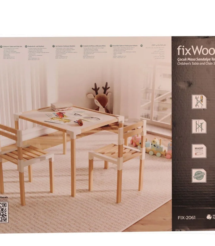 7719 FİX WOOD ÇOCUK MASA SANDALYE TAKIMI
