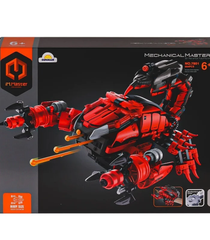 7801 IMM Master Blokları Akrep El Silahı Kırmızı 664 Parça