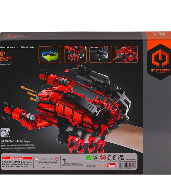 7801 IMM Master Blokları Akrep El Silahı Kırmızı 664 Parça