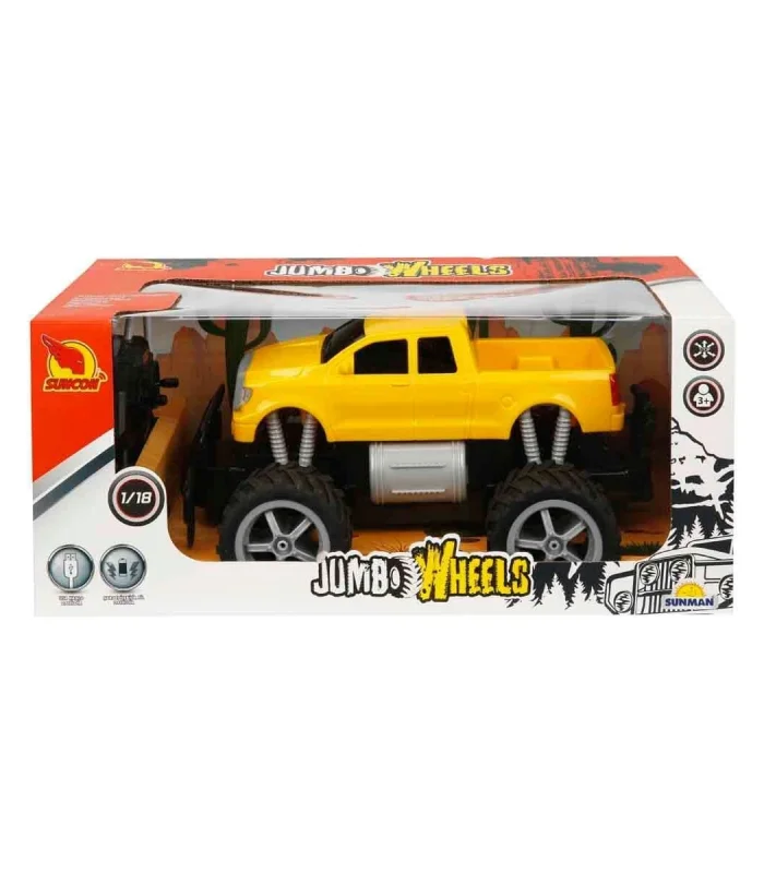 80012 1:18 Uzaktan Kumandalı Jumbo Wheels Usb Şarjlı Araba