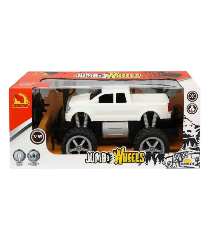 80012 1:18 Uzaktan Kumandalı Jumbo Wheels Usb Şarjlı Araba