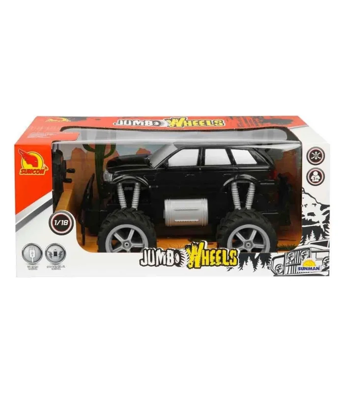 80012 1:18 Uzaktan Kumandalı Jumbo Wheels Usb Şarjlı Araba