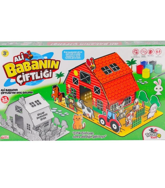 8202 Ali Babanın Çiftliği 3D Puzzle ve Boyama -Totteriq