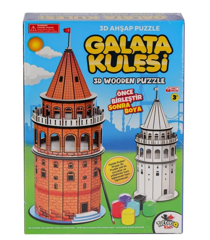 8210 Galata Kulesi Ahşap 3D Puzzle