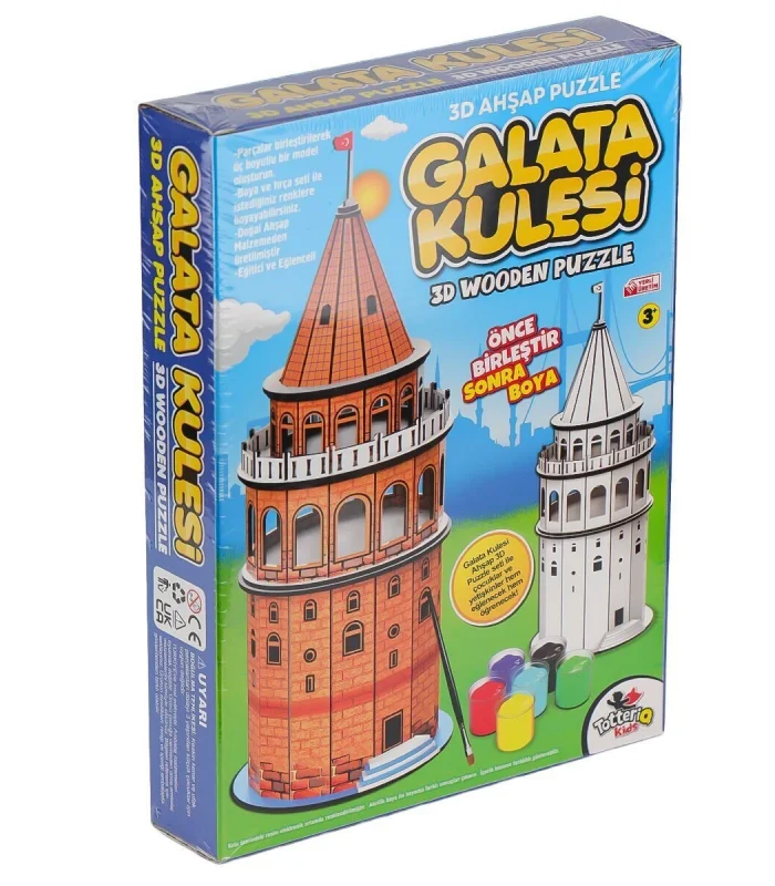 8210 Galata Kulesi Ahşap 3D Puzzle