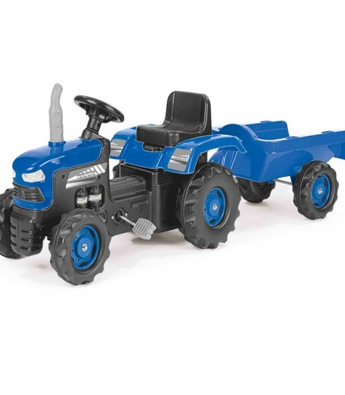 8253 Dolu Römorklu Pedallı Traktör -Mavi