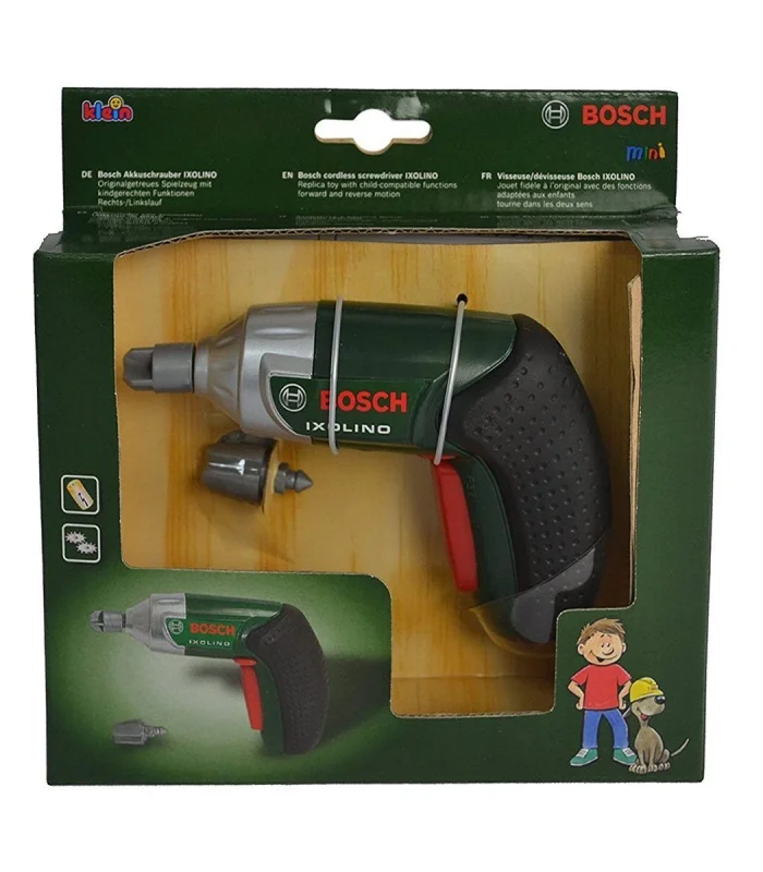 8602 Bosch Ixolino Sesli ve Işıklı Oyuncak Matkap Tamir Seti