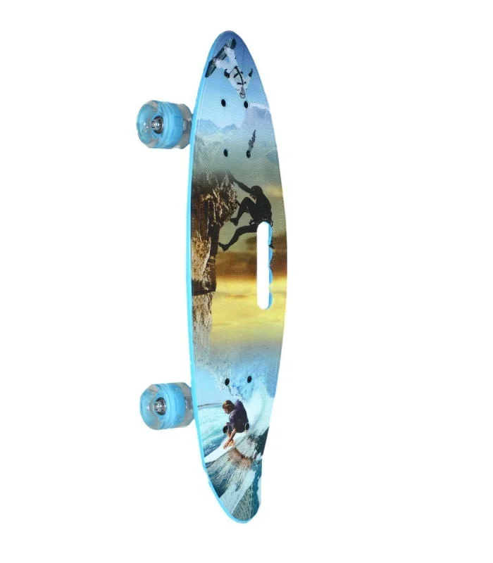 885 Desenli Orta Boy Işıklı Kaykay 60 cm