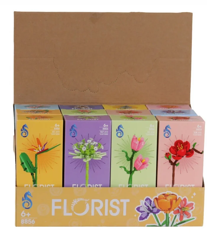 8856 KUTUDA 12Lİ ÇİÇEK LEGO(Belirtilen fiyat, tekli satış için adet fiyatıdır.)