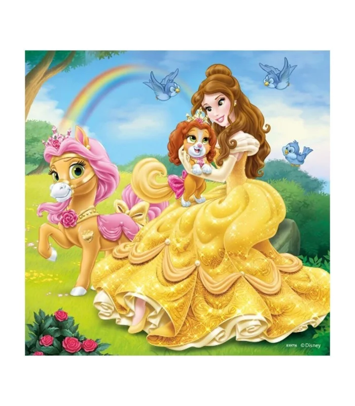 93465 Palace Pets Belle, Cinderella, Rapunzel 3x49 parça Ravensburger Puzzle