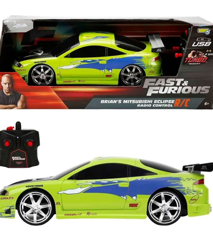 9674 SUN-SIM-JDA-R C ARABA 1 16 FAST FURIOUS MITSUBISHI 1995 2 4GHZ FASTF