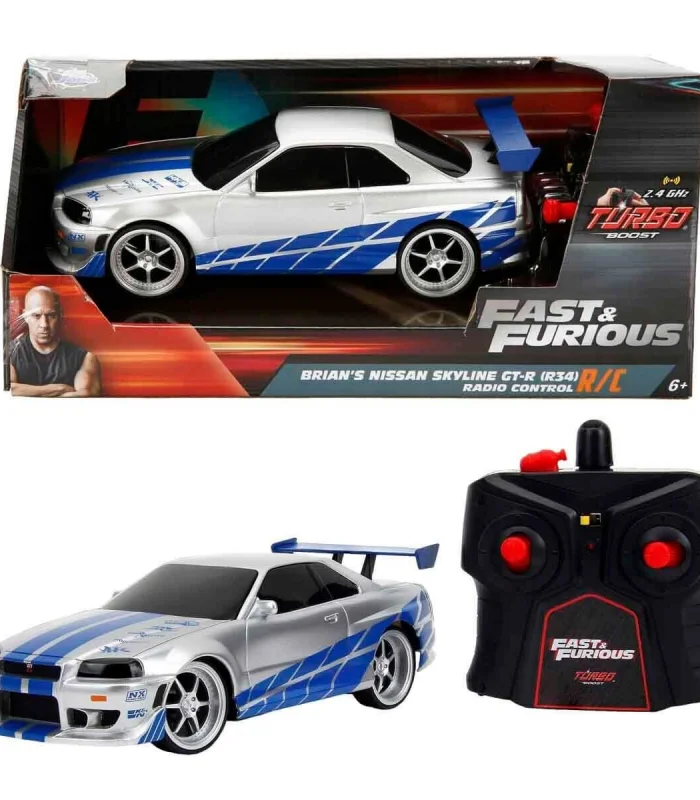 9772 SUN-SIM-JDA-RC ARABA 1 24 FAST FURIOUS NISSAN SKYLINE GTR 2 4 GHZ FASTF