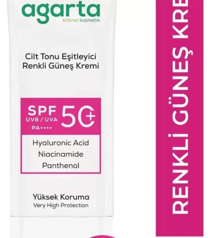 Agarta Doğal Güneş Kremi Cilt Tonu Eşitleyici Renkli 50 Spf 50 Ml