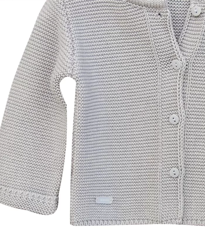 Andywawa AC24333 Basic Bebe Ceket Grey Melange