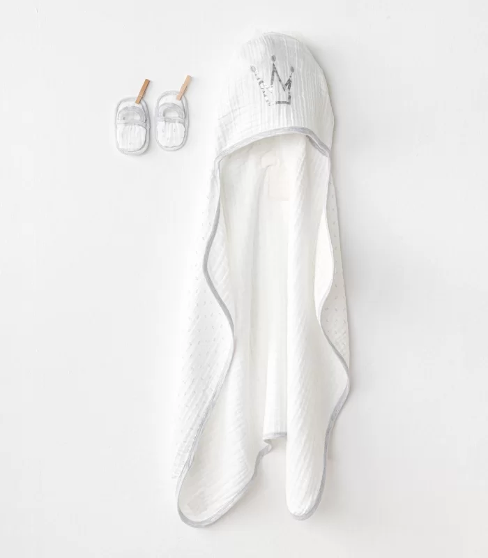 Andywawa AC24724 Tovel 80x80 Müslin Wawa Boys Havlu Set White
