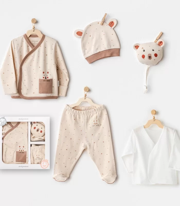 Andywawa AC25020 Adventurous Bear 5Li Hastane Çıkışı Beige