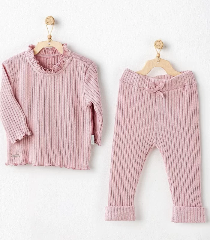 Andywawa AC25093 Sweet Penguin 2Li Bebe Takım Pink