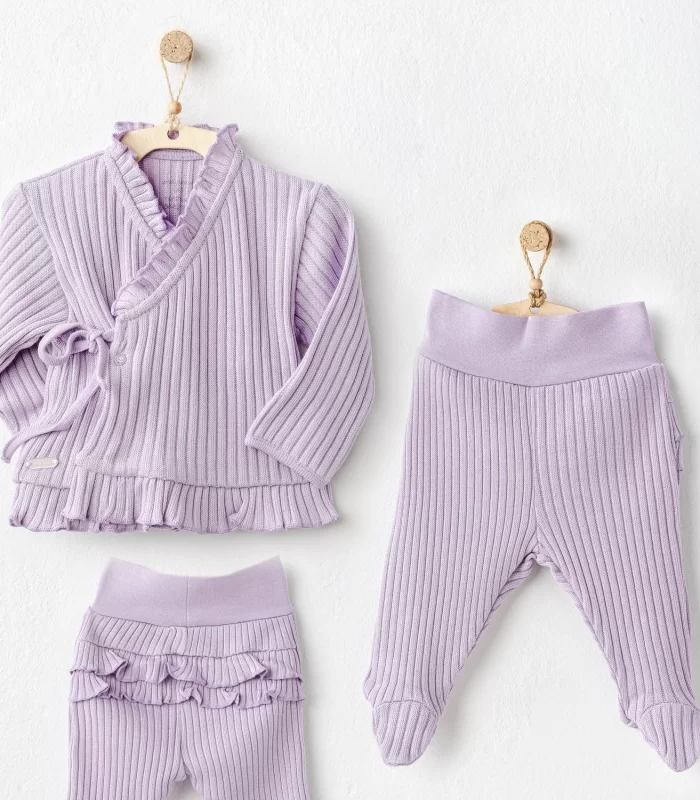 Andywawa AC25094 Sweet Penguin 2Li Bebe Takım Lila
