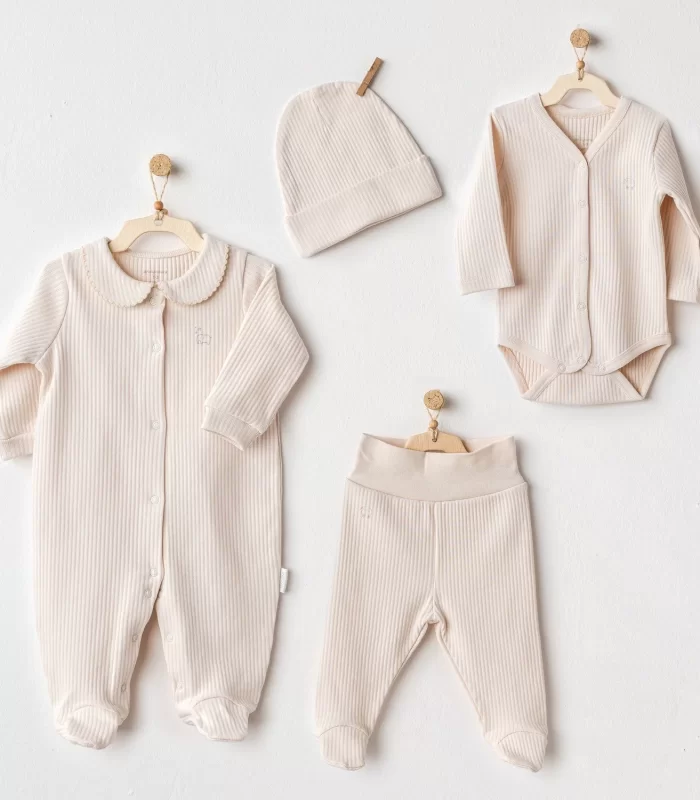 Andywawa AC25189 Bear Time 4Lü Hastane Çıkışı Light Beige
