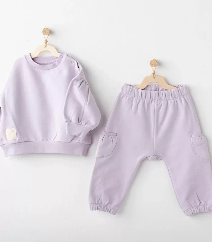 Andywawa Ac25353 Basic 2li Bebe Takım Lila