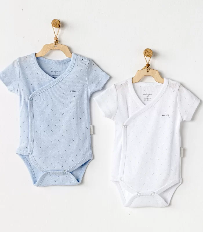 Andywawa Ac25555 Jacquard Basic 2li Zıbın Body Blue White