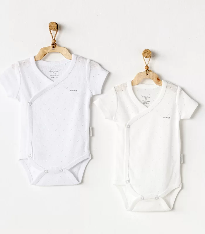 Andywawa Ac25555 Jacquard Basic 2li Zıbın Body Ecru White