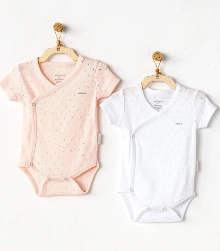 Andywawa Ac25555 Jacquard Basic 2li Zıbın Body Pink White