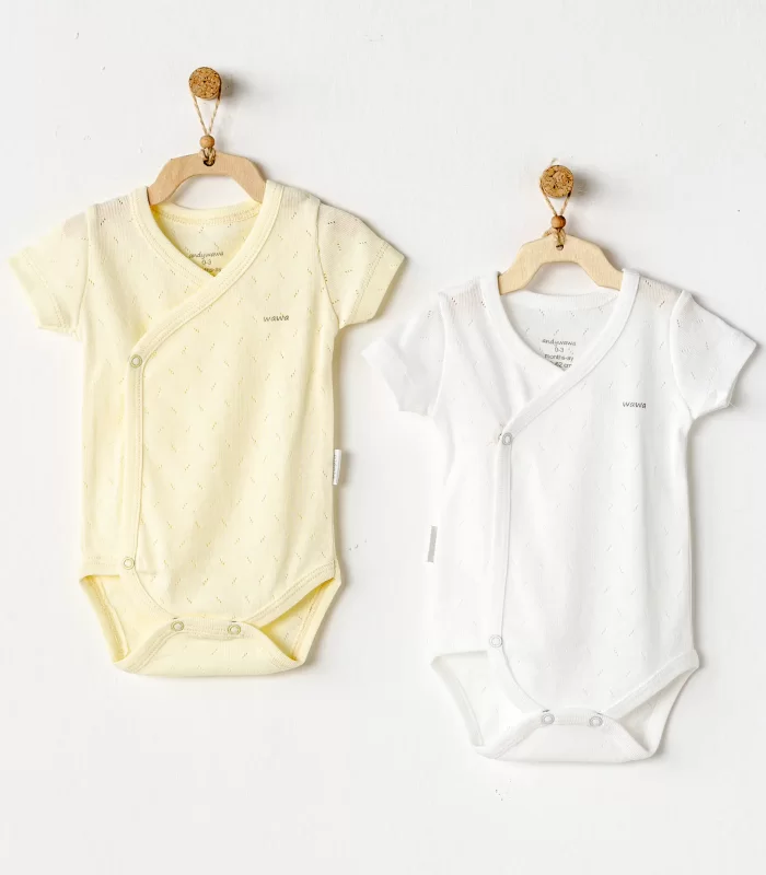 Andywawa Ac25555 Jacquard Basic 2li Zıbın Body Yellow White