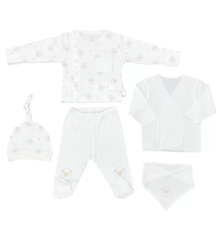 Andywawa Ac25560 Newborn Set Tinny Ships 5li Hastane Çıkışı Ekru
