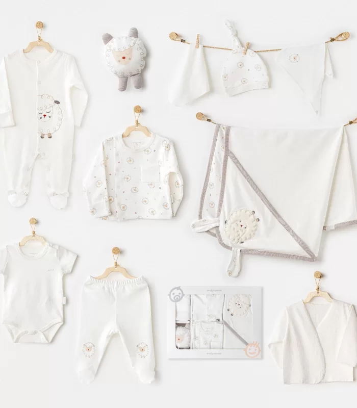 Andywawa Ac25561 Newborn Set Tinny Ships 10lu Hastane Çıkışı Ekru