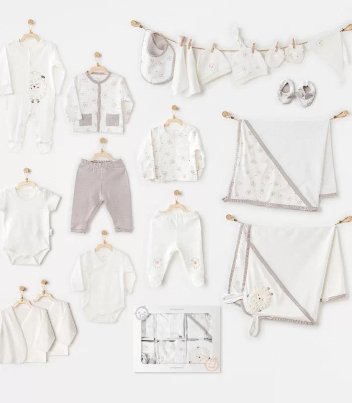 Andywawa Ac25562 Newborn Set Tinny Ships 20li Hastane Çıkışı Ekru