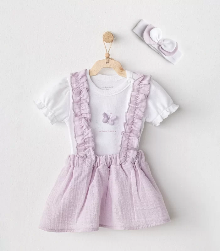 Andywawa Ac25577 Magical Butterfly 3lü Takım Lila