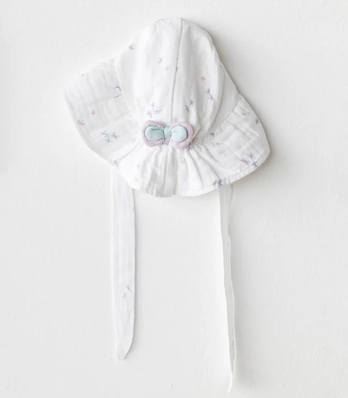 Andywawa Ac25580 Magical Butterfly Müslin Bebek Şapka White