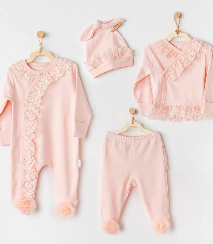 Andywawa Ac25592 Chic Girl 4lü Hastane Çıkışı Salmon